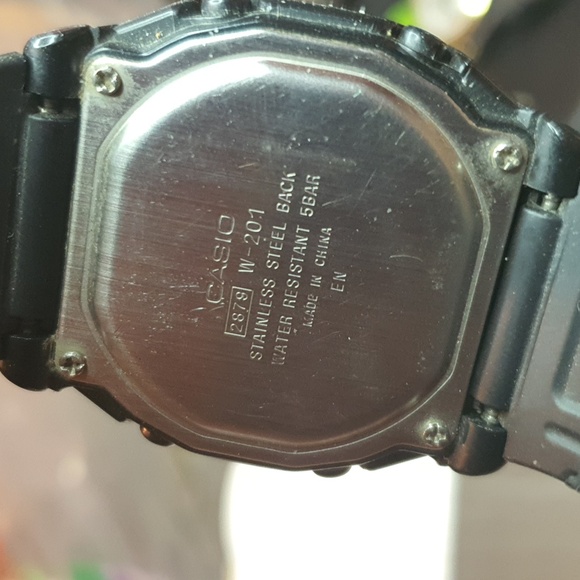 10/$20 Casio w-201 Black Digital Alarm Chronograph Men's Watch - Picture 4 of 4